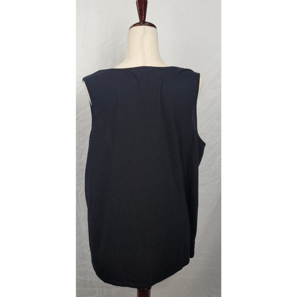 George Polyester Women's 3X Black Blouse - Picture 3 of 6